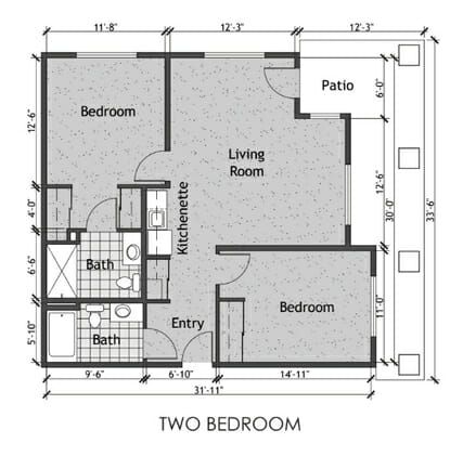 Summit Glen two bedroom floor plan
