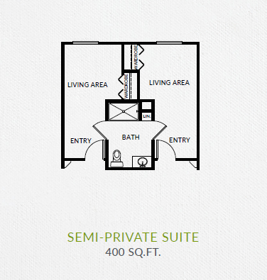 Montage Creek semi private suite floor plan