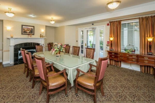 Private dining room in Sunrise of Fresno