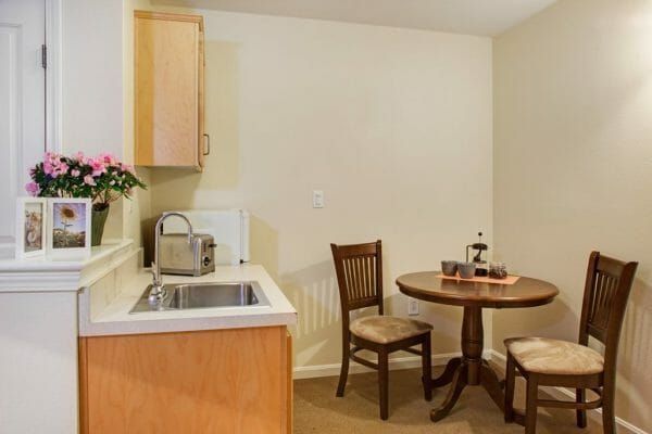 Kitchenette in Model Apartment at Sunrise of Mission Viejo