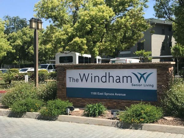 The Windham community entrance sign