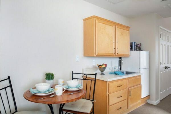 Kitchenette in Model Apartment at Sunrise at Claremont