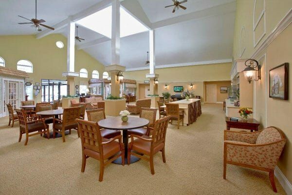 The Village at East Farms community dining room