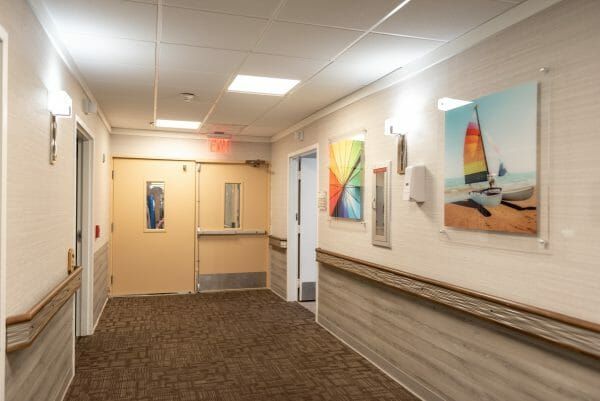 Jupiter Rehabilitation and Healthcare Center interior hallway