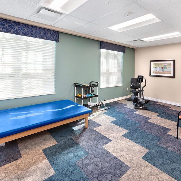 The rehabilitation room at Brooklyn Pointe Assisted Living & Memory Care