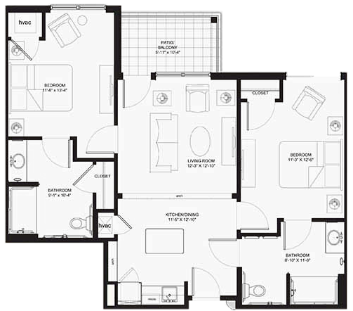 Franklin Park Alamo Heights Assisted Living floor plan 1