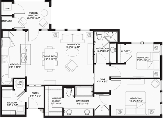 Franklin Park Alamo Heights Independent Living floor plan 4