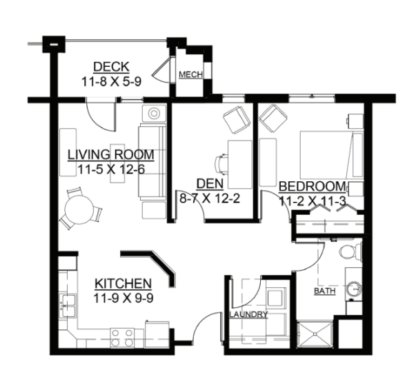 Rose Senior Living Beachwood independent living floor plan 2