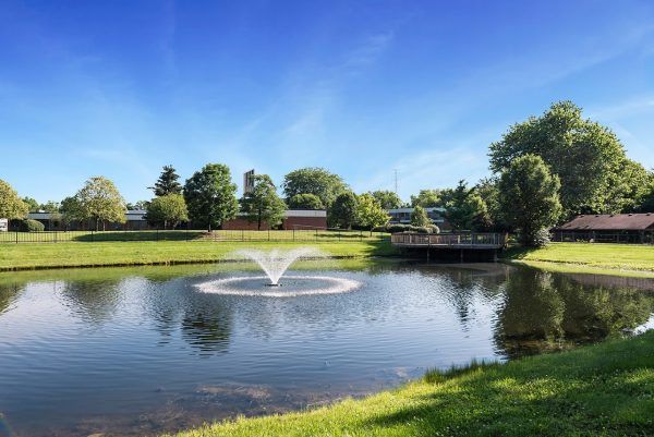 Altenheim Family-first Senior Living's pond and pond fountain