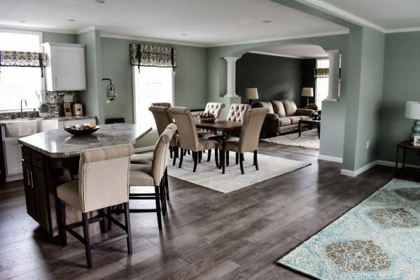 The kitchen and dining areas of a home at Pine View Terrace