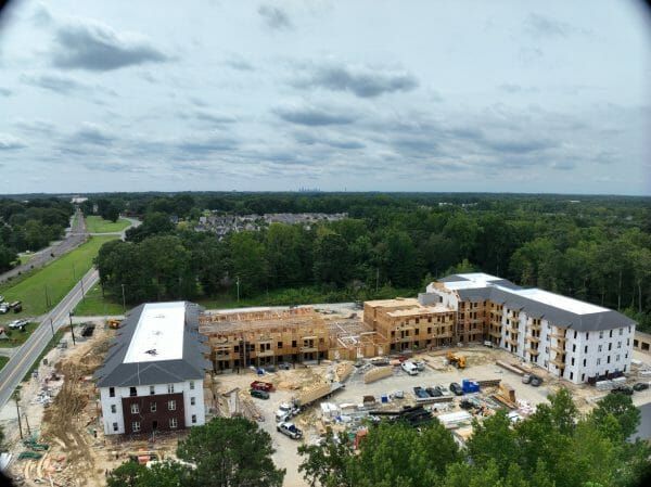Arden at Huntersville aerial view of building construction