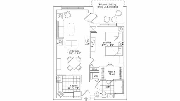 Cedar Crest Senior Living floor plan 2 - Dover