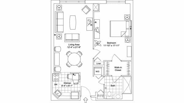 Cedar Crest Senior Living floor plan 3 - Ellicott