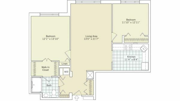 Cedar Crest Senior Living floor plan 7 - Fairmont