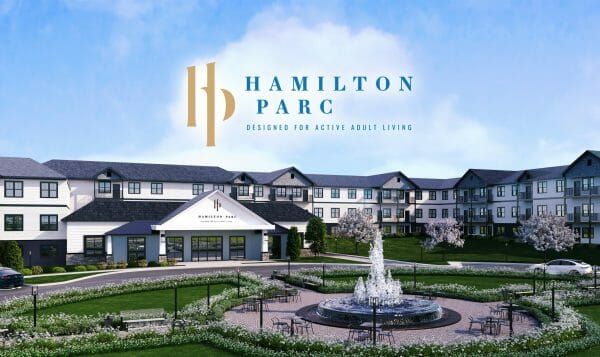 Hamilton Parc rendering for exterior of community